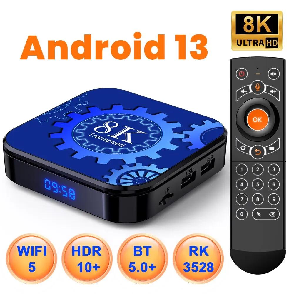 Transpeed ȵ̵ 13  5 TV ڽ, HDR10 + , 8K , 128G, 64G, 32G, BT5.0 + RK3528, 4K 3D  ڽ